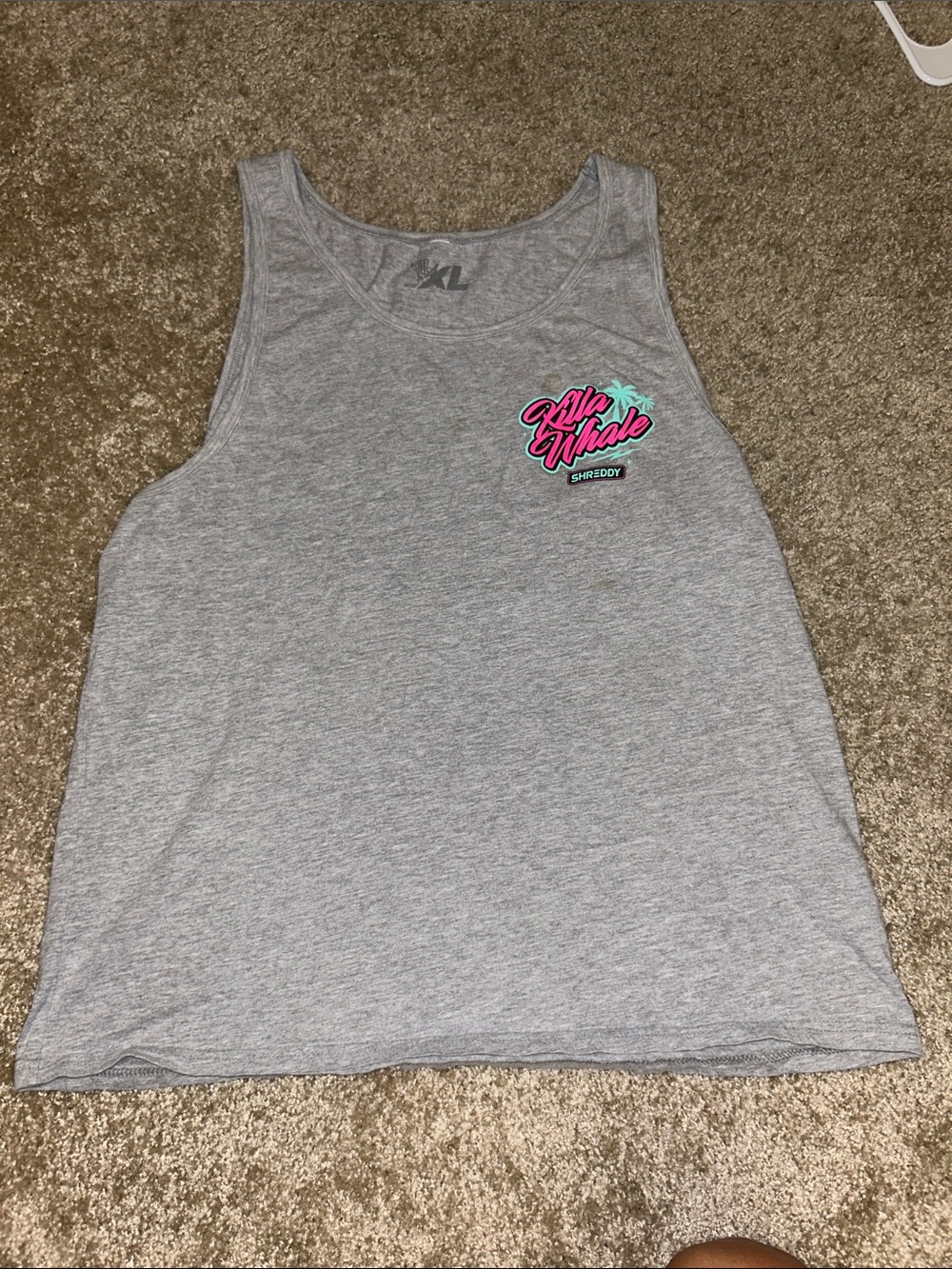 Shreddy Lyfe- Men’s Gray Graphic Tank Top